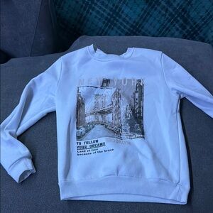 White Graphic Men's Sweater